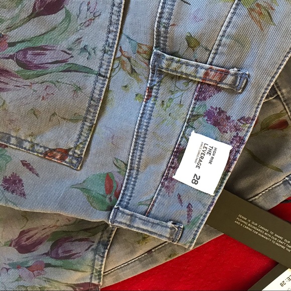 Hudson Jeans Floral Denim High Rise Ankle Pants New with Tags - Picture 2 of 7